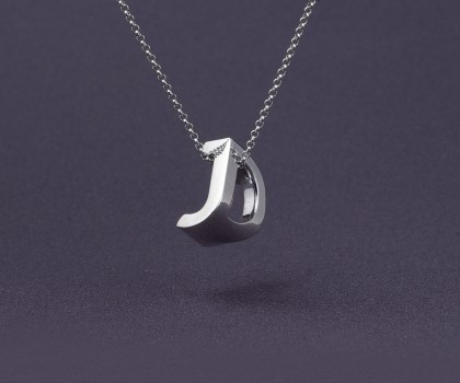 3D Printed Typographic Monogram Jewelry item-thumbnail