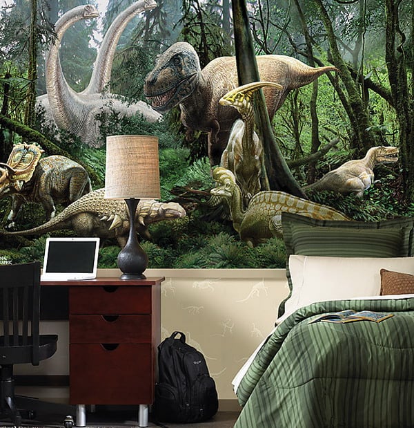 Enliven Your Kids Bedroom With Dinosaur Themed Wall Art And