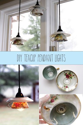 DIY Teacup Pendant Light Shades Decor item-thumbnail