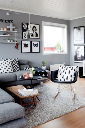 Gray Living Rooms, Colored Walls item-thumbnail