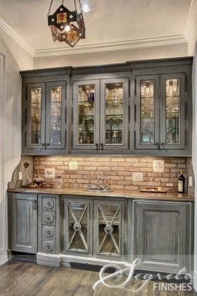 Just gorgeous! Grey Cabinets, Old Glass Cabinets, Kitchen item-thumbnail